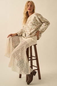 Moment in Time Floral Lace Mermaid Maxi Skirt - ShopPromesa