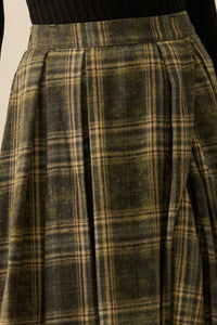 Highland Home Plaid Flannel Wrapped Maxi Skirt - ShopPromesa