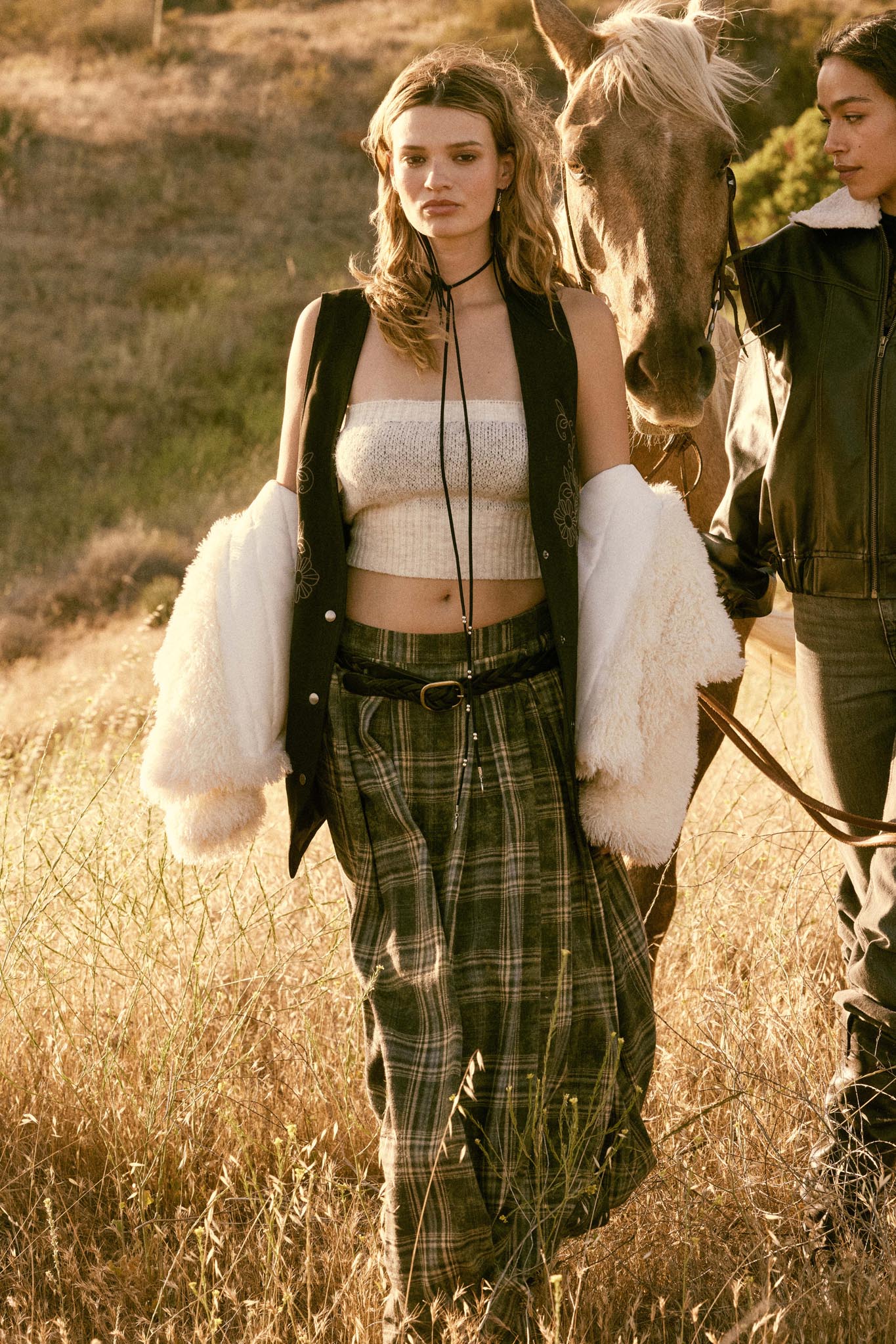 Highland Home Plaid Flannel Wrapped Maxi Skirt - ShopPromesa