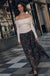 Into the Night Lace-Print Organza Maxi Skirt - ShopPromesa