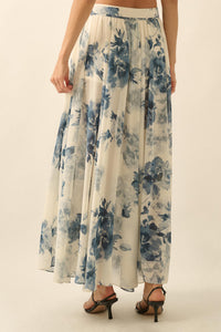 Elegant Embrace Floral Chiffon Wrap Maxi Skort - ShopPromesa