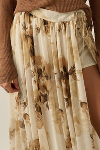 Elegant Embrace Floral Chiffon Wrap Maxi Skort - ShopPromesa