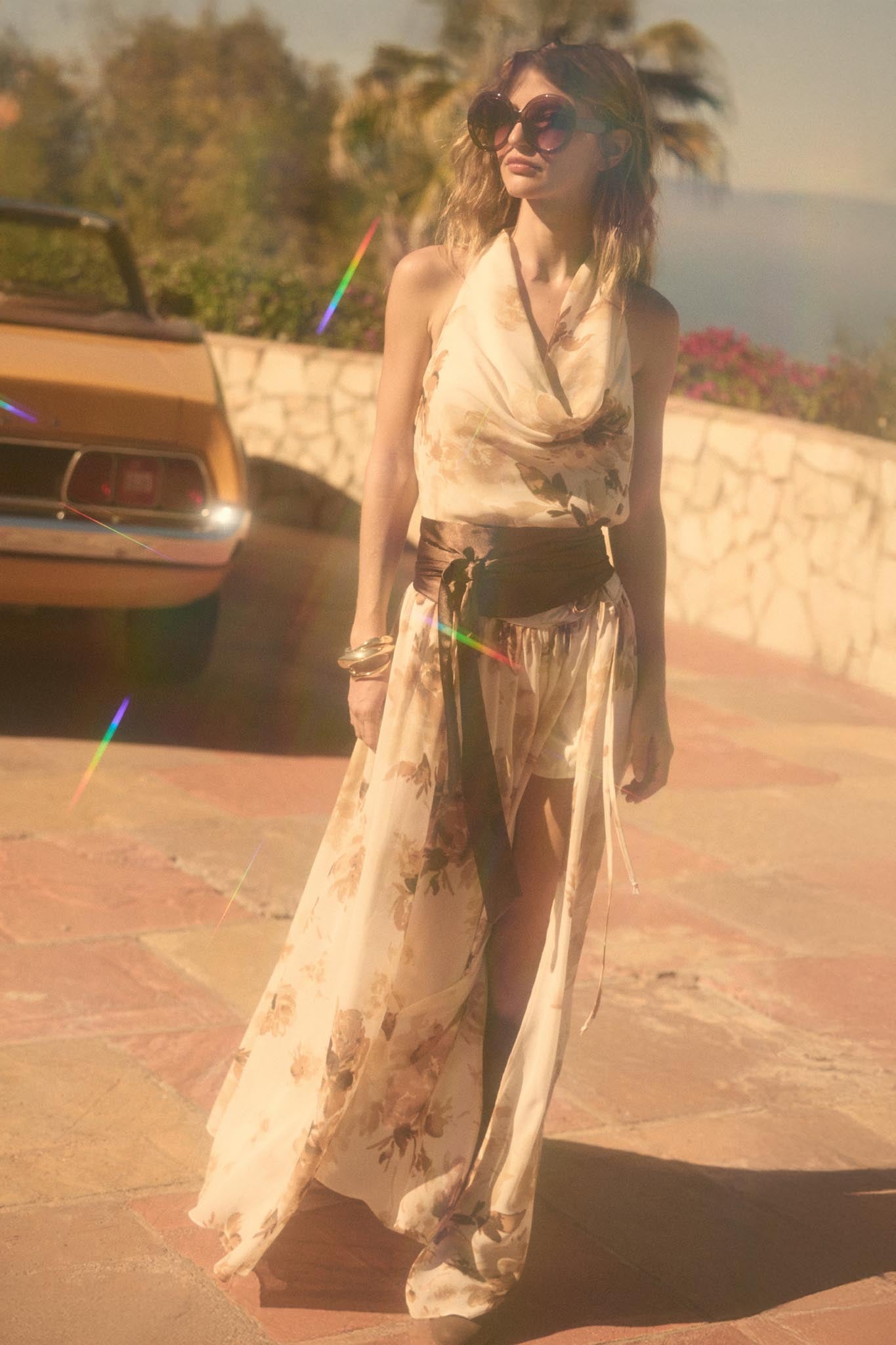 Elegant Embrace Floral Chiffon Wrap Maxi Skort - ShopPromesa