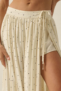 Well Spotted Polka Dot Tie-Side Maxi Skort - ShopPromesa
