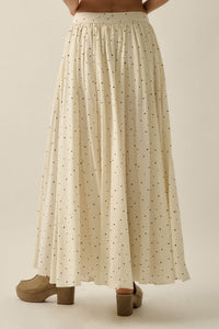 Well Spotted Polka Dot Tie-Side Maxi Skort - ShopPromesa