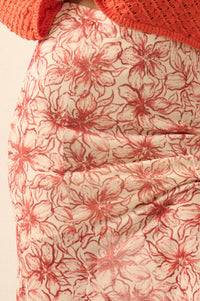Lily Valley Floral Mesh Mermaid Maxi Skirt - ShopPromesa