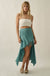 Sashay All Day Satin and Lace High-Low Midi Skirt - ShopPromesa