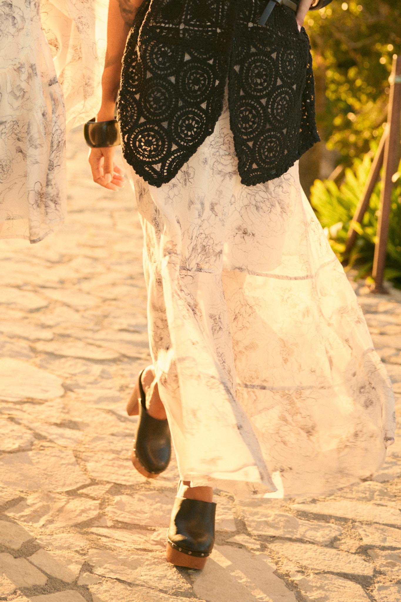 Gossamer Garden Floral Organza Tiered Maxi Skirt - ShopPromesa