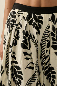Jungle Cruise Tropical-Print Pleated Wrap Maxi Skirt - ShopPromesa