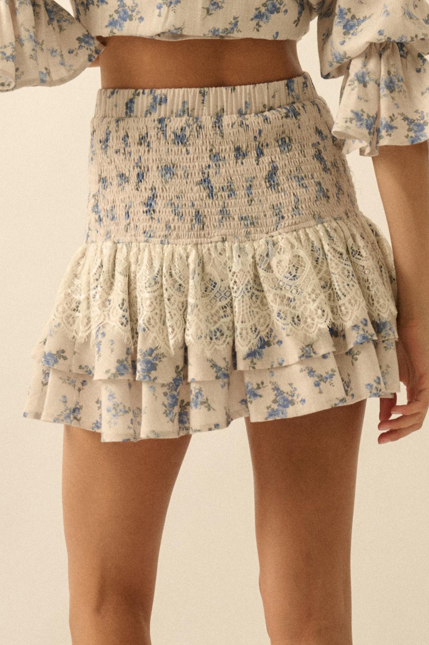 Beautiful Day Floral Drop-Waist Ruffle Mini Skirt - ShopPromesa