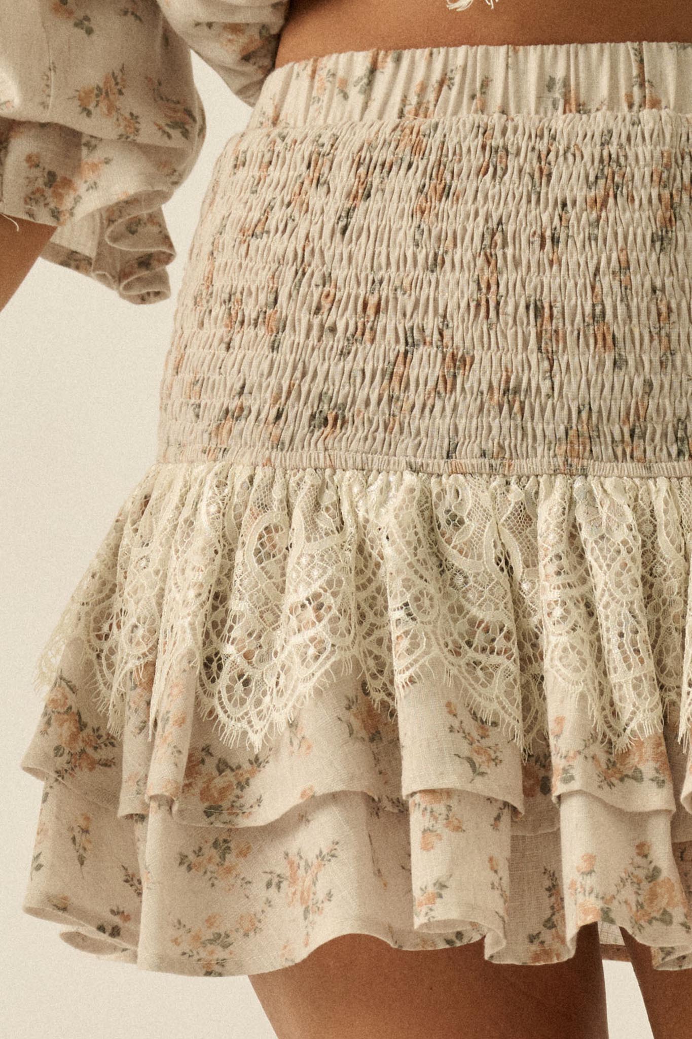 Beautiful Day Floral Drop-Waist Ruffle Mini Skirt - ShopPromesa