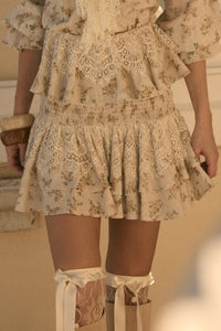 Beautiful Day Floral Drop-Waist Ruffle Mini Skirt - ShopPromesa