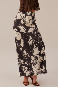 Charm and Grace Floral Satin Bias-Cut Maxi Skirt - ShopPromesa