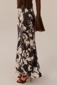 Charm and Grace Floral Satin Bias-Cut Maxi Skirt - ShopPromesa