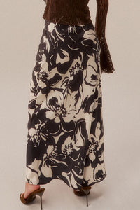 Charm and Grace Floral Satin Bias-Cut Maxi Skirt - ShopPromesa