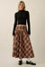 Cabin Couture Plaid Drop-Waist A-Line Midi Skirt - ShopPromesa