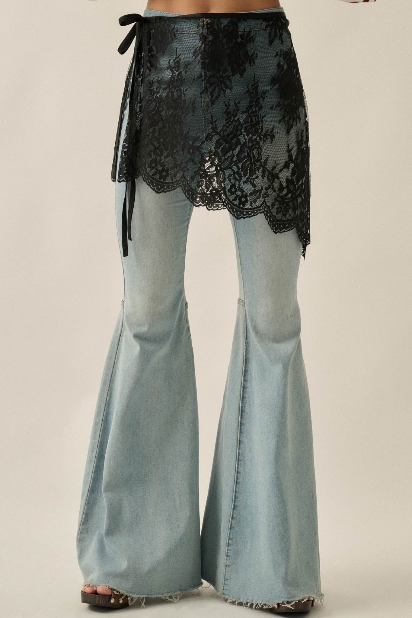Sweet Nothings Sheer Floral Lace Wrap Mini Skirt - ShopPromesa