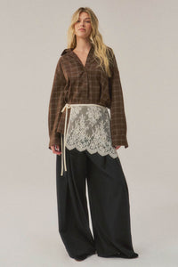 Sweet Nothings Sheer Floral Lace Wrap Mini Skirt - ShopPromesa