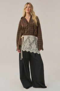 Sweet Nothings Sheer Floral Lace Wrap Mini Skirt - ShopPromesa