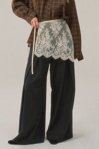 Sweet Nothings Sheer Floral Lace Wrap Mini Skirt - ShopPromesa