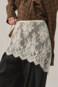 Sweet Nothings Sheer Floral Lace Wrap Mini Skirt - ShopPromesa