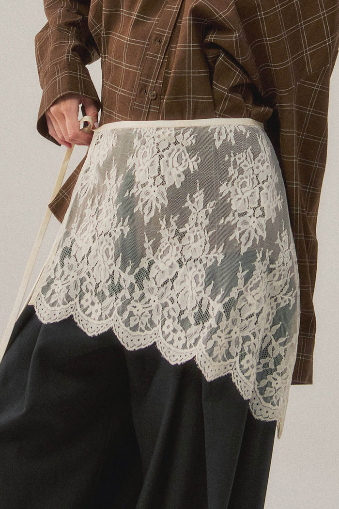 Sweet Nothings Sheer Floral Lace Wrap Mini Skirt - ShopPromesa