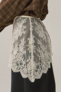Sweet Nothings Sheer Floral Lace Wrap Mini Skirt - ShopPromesa