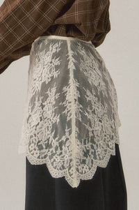 Sweet Nothings Sheer Floral Lace Wrap Mini Skirt - ShopPromesa