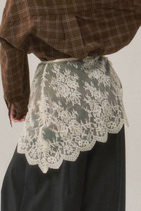 Sweet Nothings Sheer Floral Lace Wrap Mini Skirt - ShopPromesa