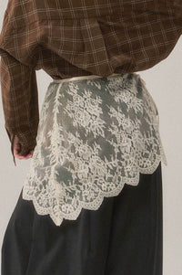 Sweet Nothings Sheer Floral Lace Wrap Mini Skirt - ShopPromesa