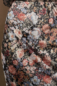 Bright Blooms Floral Satin Elastic-Waist Maxi Skirt - ShopPromesa