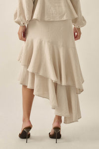 Anything for Love Asymmetrical Tiered Ruffle Skirt - ShopPromesa