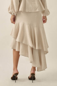 Anything for Love Asymmetrical Tiered Ruffle Skirt - ShopPromesa
