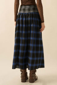 Checkered Past Belted Drop-Waist Plaid Maxi Skirt - ShopPromesa