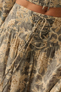 Well Beloved Floral Chiffon Drop-Waist Maxi Skirt - ShopPromesa