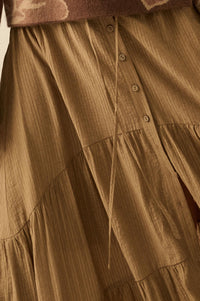 Love You So Button-Front Tiered Ruffle Maxi Skirt - ShopPromesa