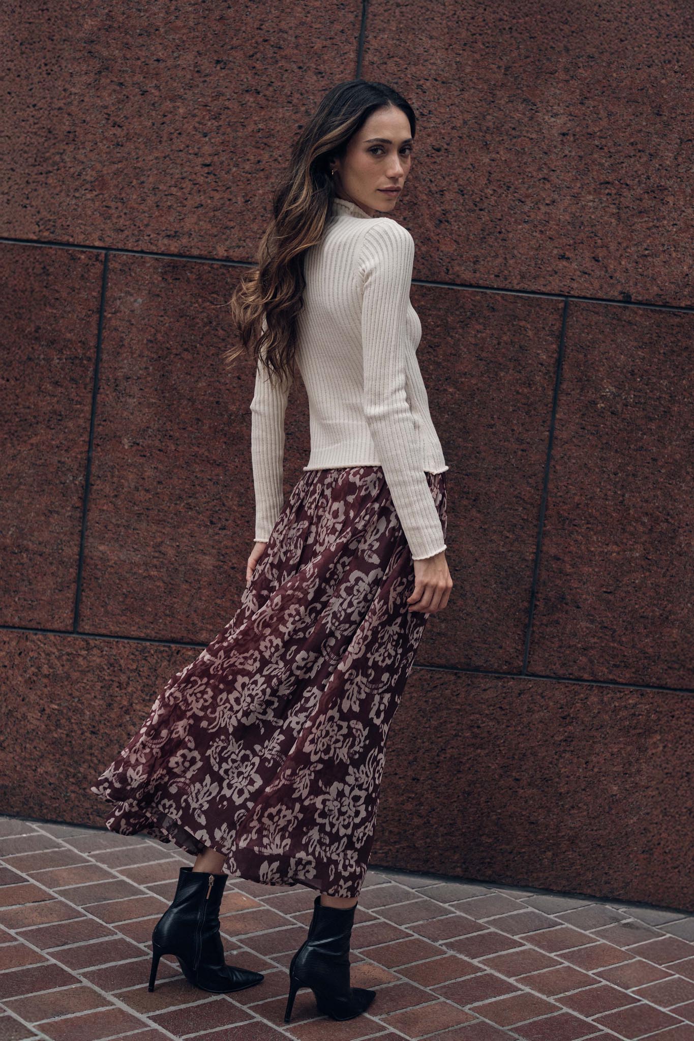 Blooming Grace Floral Organza Circle Midi Skirt - ShopPromesa