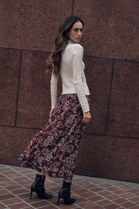 Blooming Grace Floral Organza Circle Midi Skirt - ShopPromesa