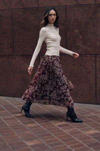 Blooming Grace Floral Organza Circle Midi Skirt - ShopPromesa