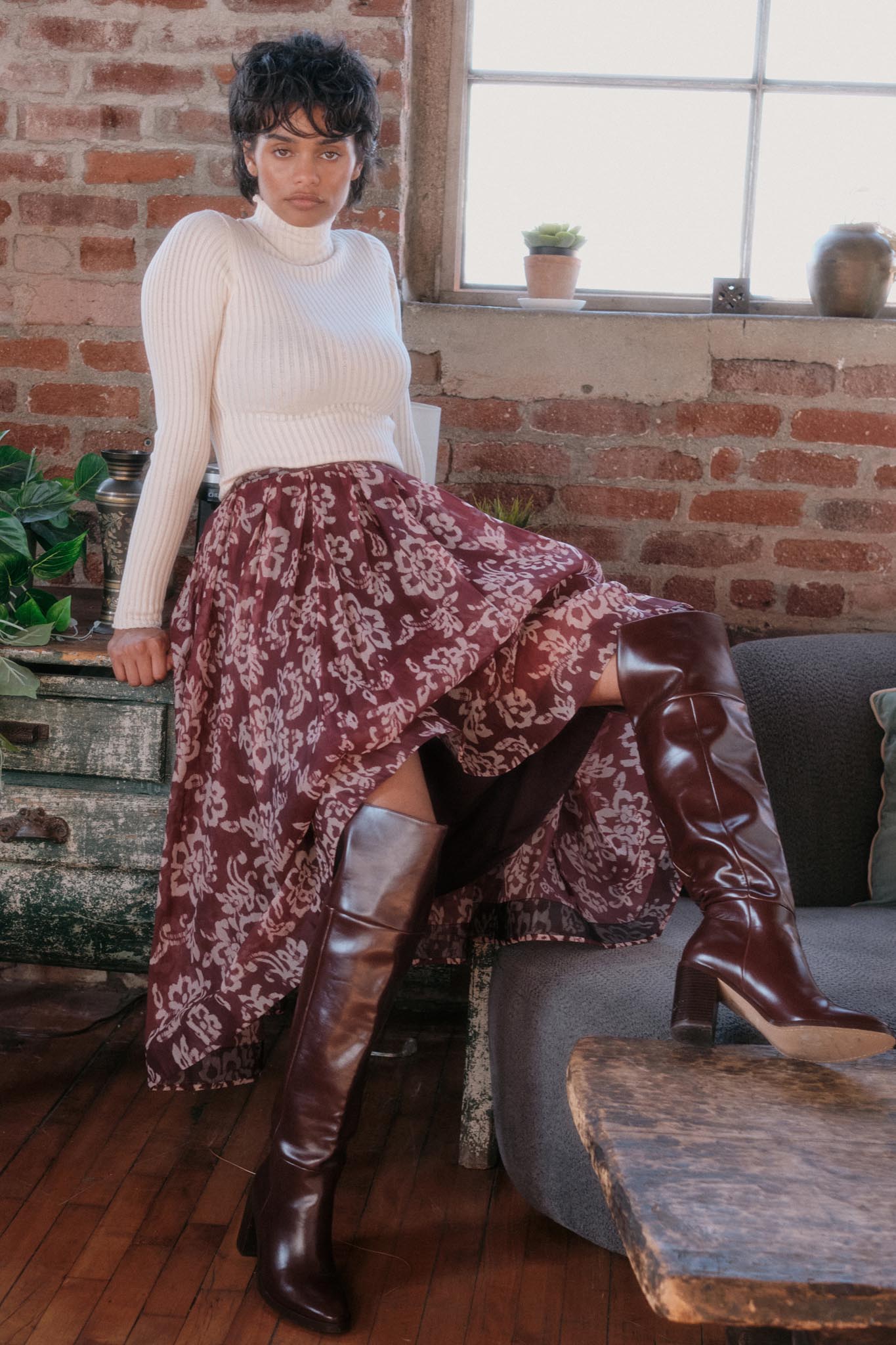 Blooming Grace Floral Organza Circle Midi Skirt - ShopPromesa