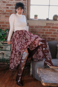 Blooming Grace Floral Organza Circle Midi Skirt - ShopPromesa