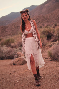 Free Your Soul Floral Lace Handkerchief Midi Skirt - ShopPromesa