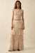 Pure Fantasy Paisley Mesh Tiered Ruffle Maxi Skirt - ShopPromesa