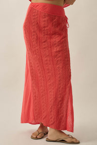 Living Easy Cotton Gauze and Lace Wrap Maxi Skirt - ShopPromesa