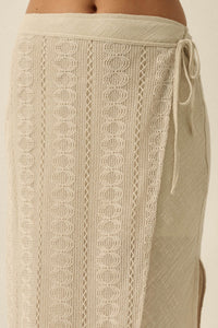 Living Easy Cotton Gauze and Lace Wrap Maxi Skirt - ShopPromesa