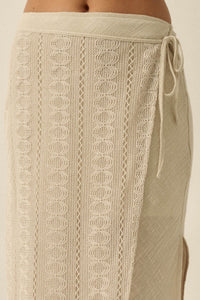 Living Easy Cotton Gauze and Lace Wrap Maxi Skirt - ShopPromesa