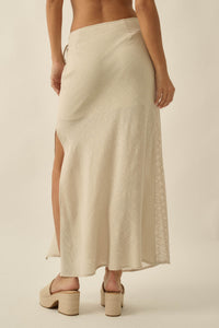 Living Easy Cotton Gauze and Lace Wrap Maxi Skirt - ShopPromesa