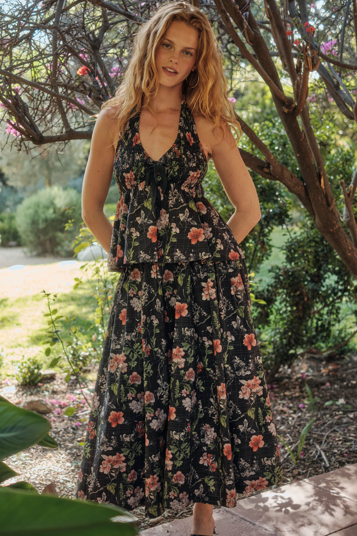 Beautiful Bouquet Floral-Print Pleated Midi Skirt - ShopPromesa