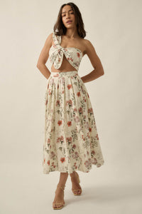 Beautiful Bouquet Floral-Print Pleated Midi Skirt - ShopPromesa
