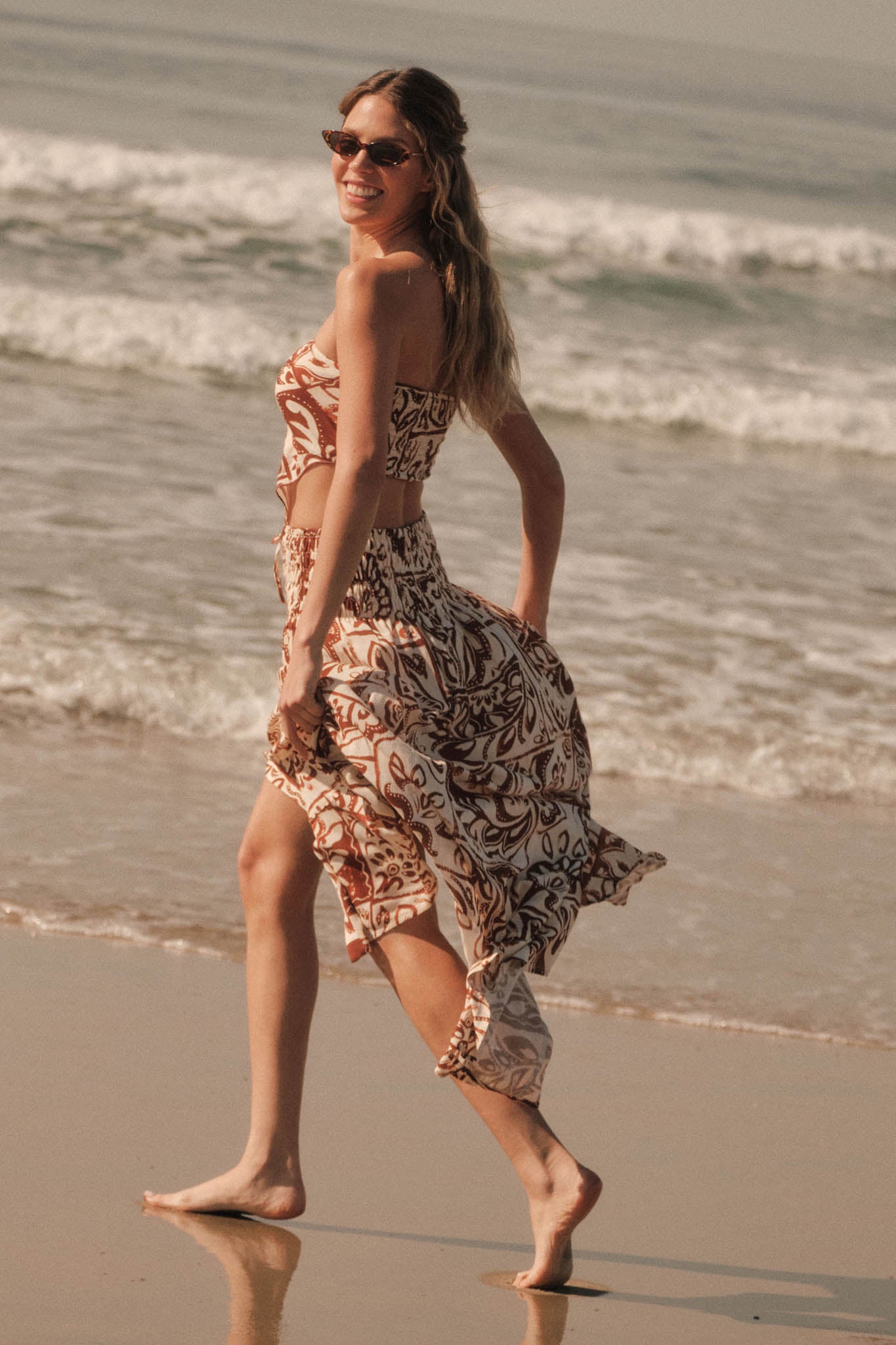 Born Nomad Abstract Floral-Print Button-Up Maxi Skirt - ShopPromesa